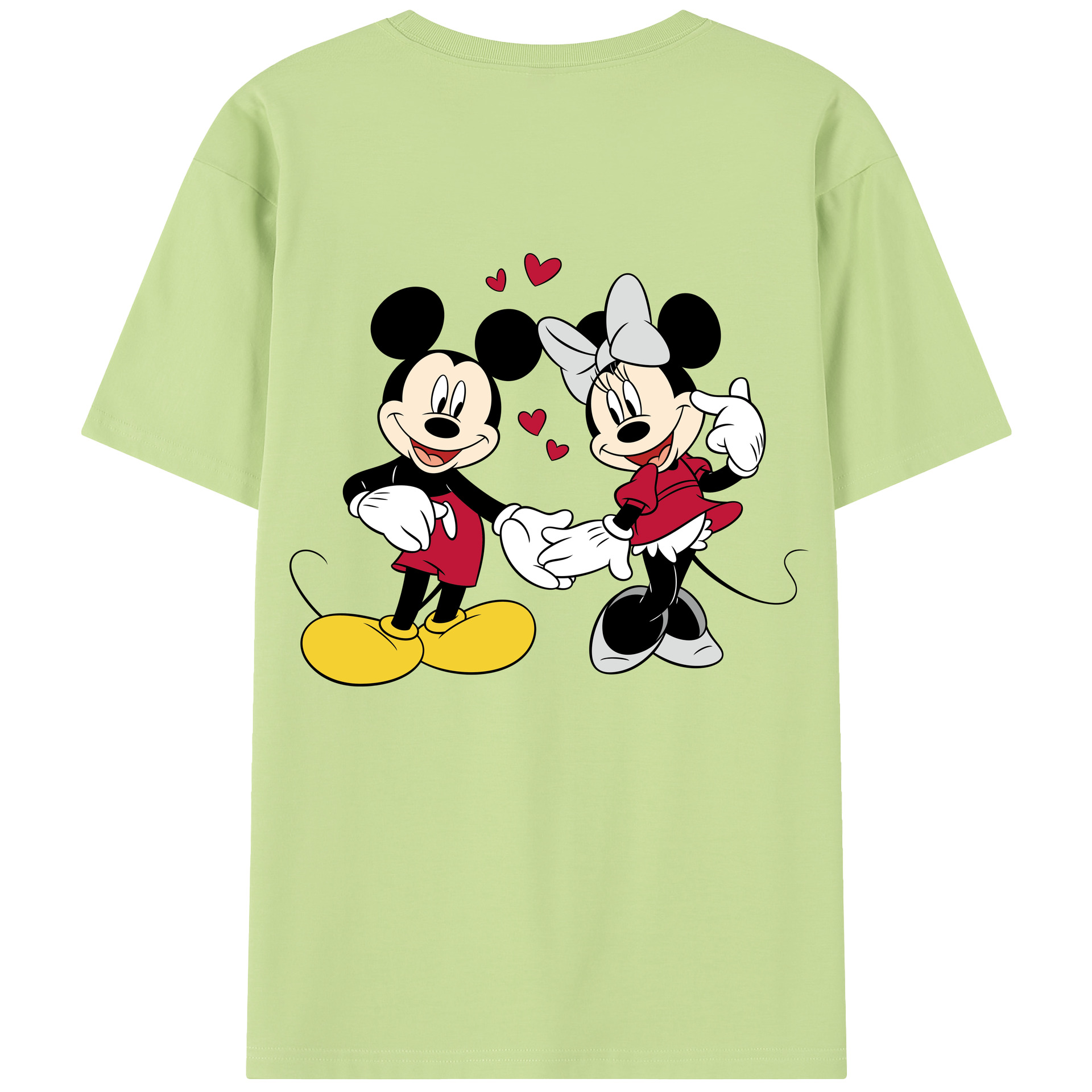 （画像用） ミッキーマウス Mickey Mouse 綿100％半袖Tシャツ（背面プリント）